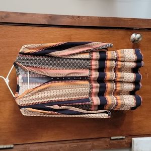 Ann taylor Loft dress foulard tiered swing dress